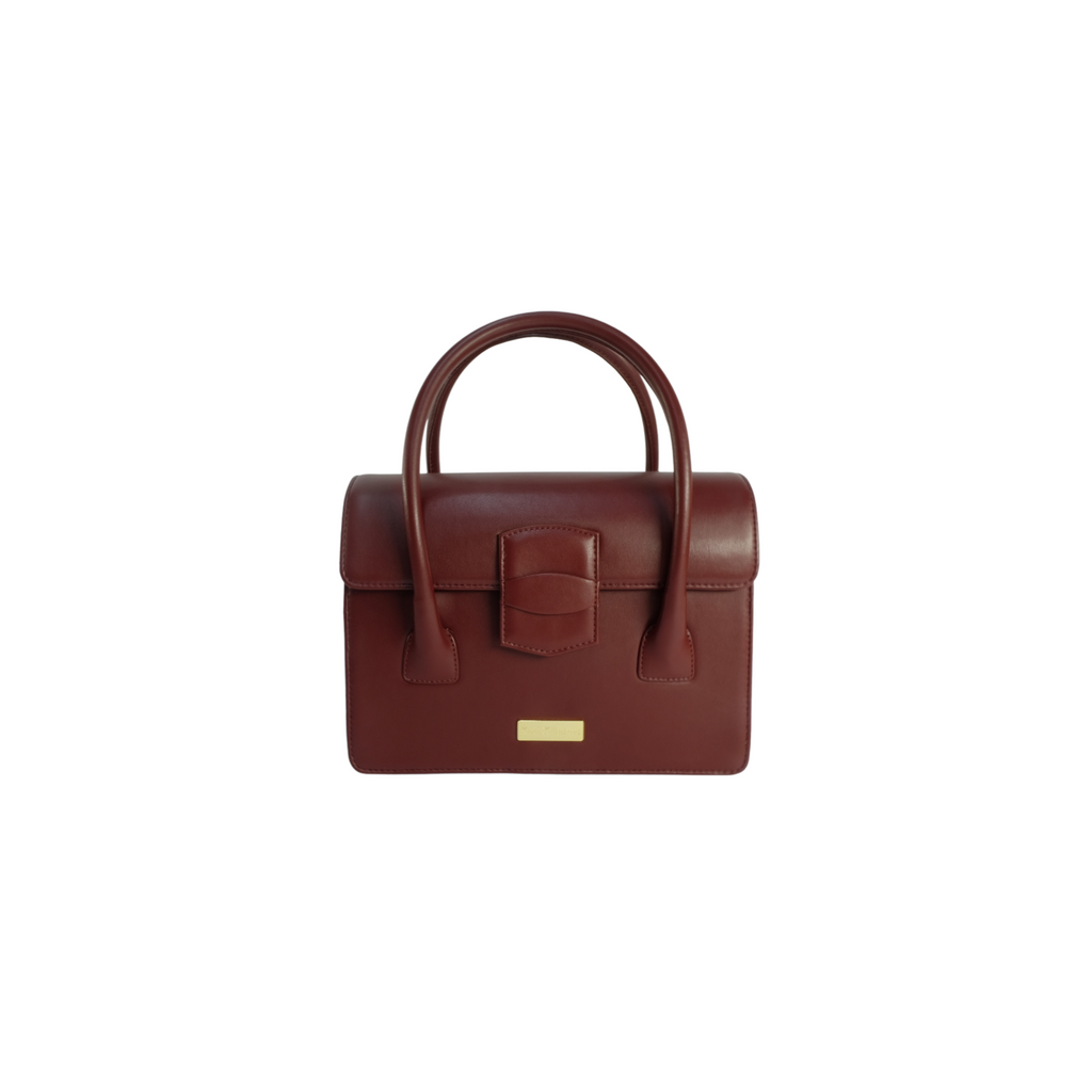 burgundy kaila katherine vegan leather kensington handbag
