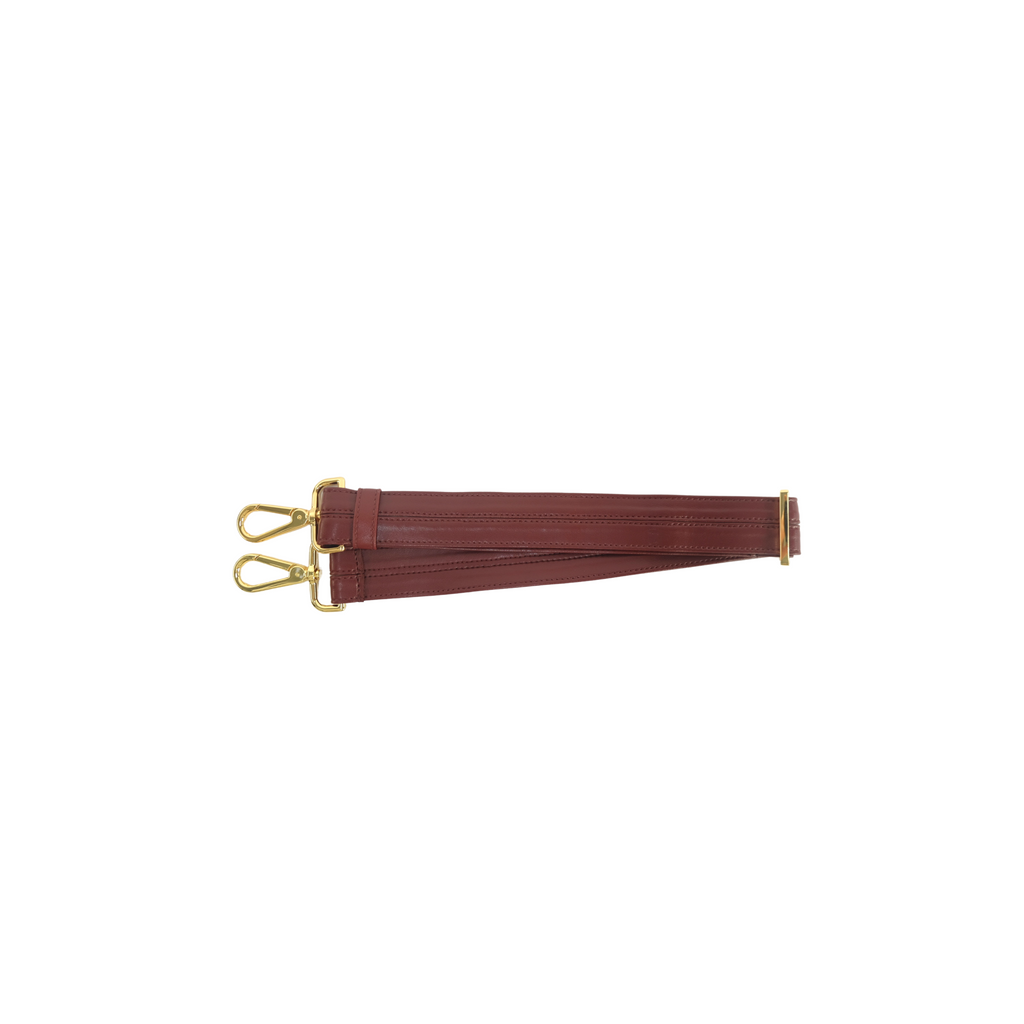 burgundy kaila katherine vegan leather handbag strap